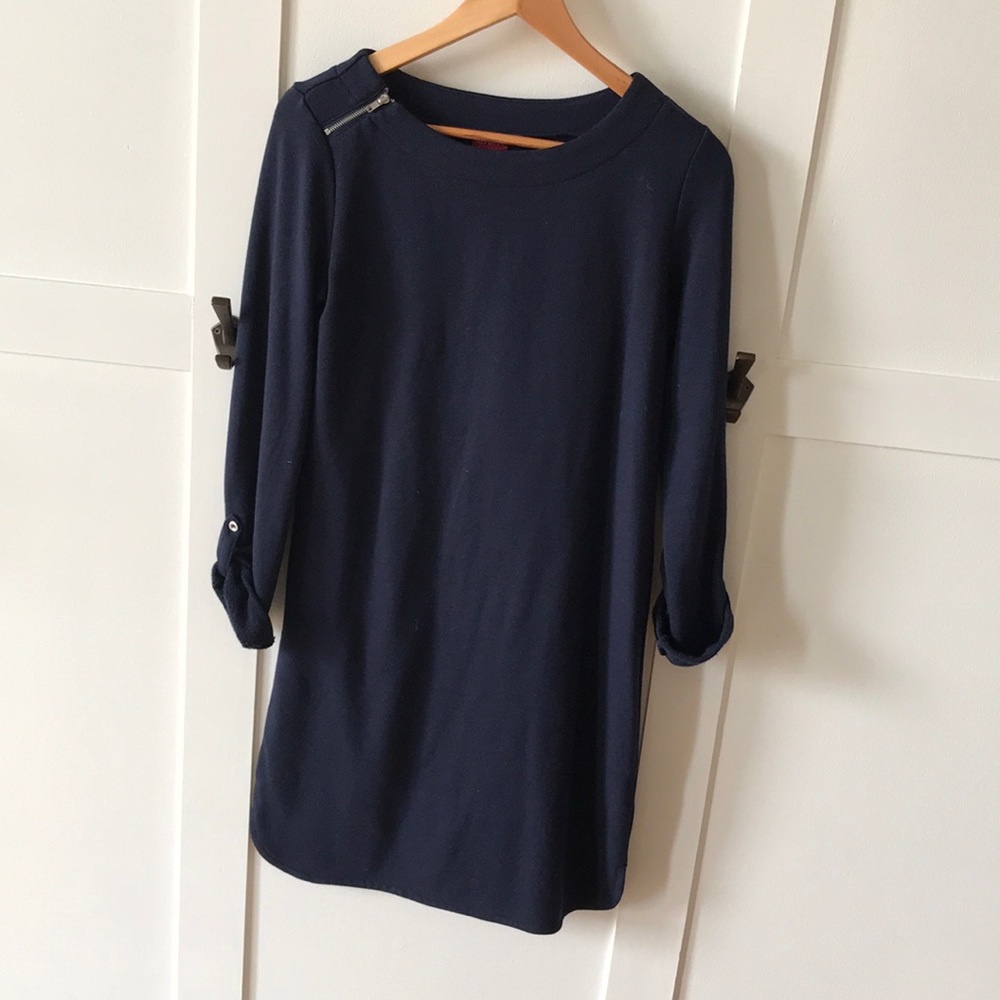 Navy sweatshirt dress